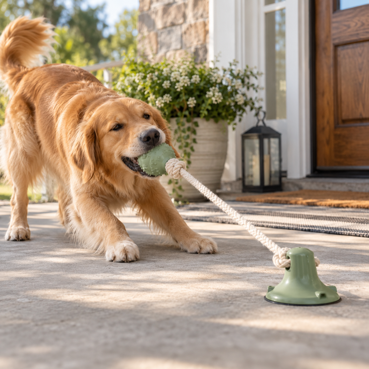 Suction-Cup Dog Tug Toy