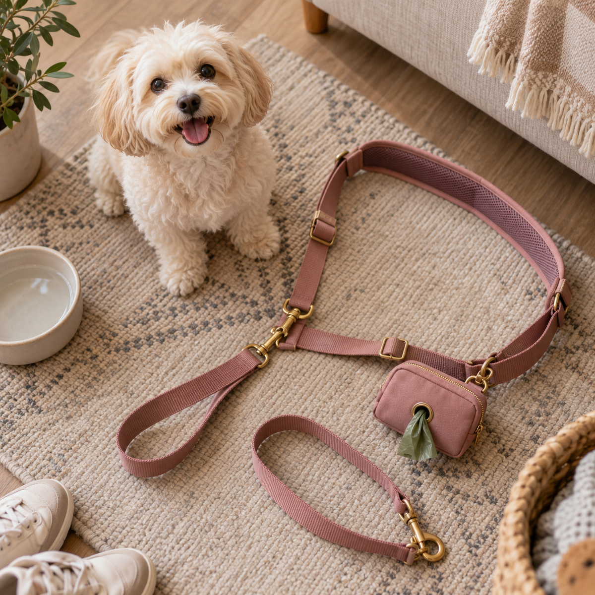 Hands-Free Crossbody Dog Leash