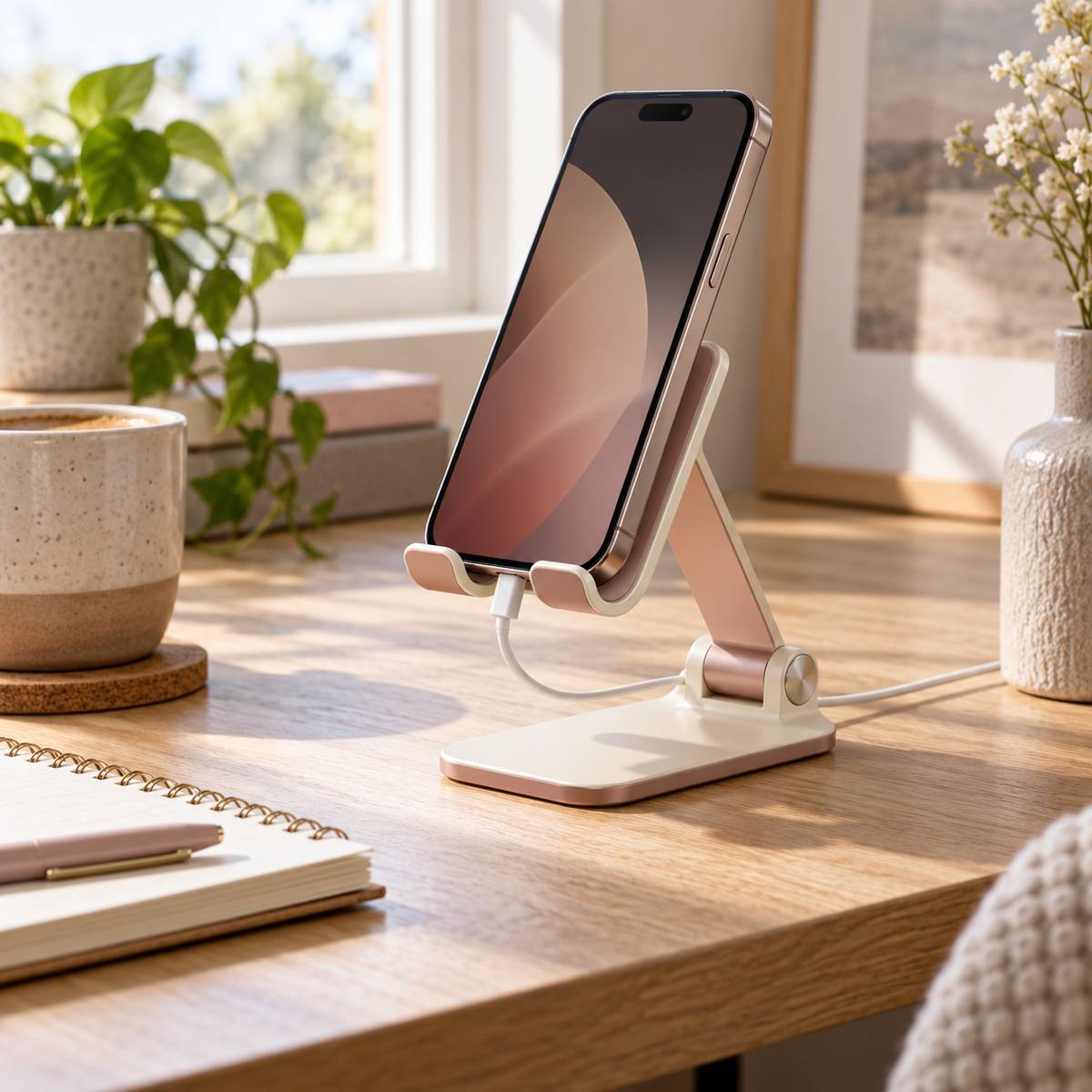 Adjustable Desktop Phone Cradle
