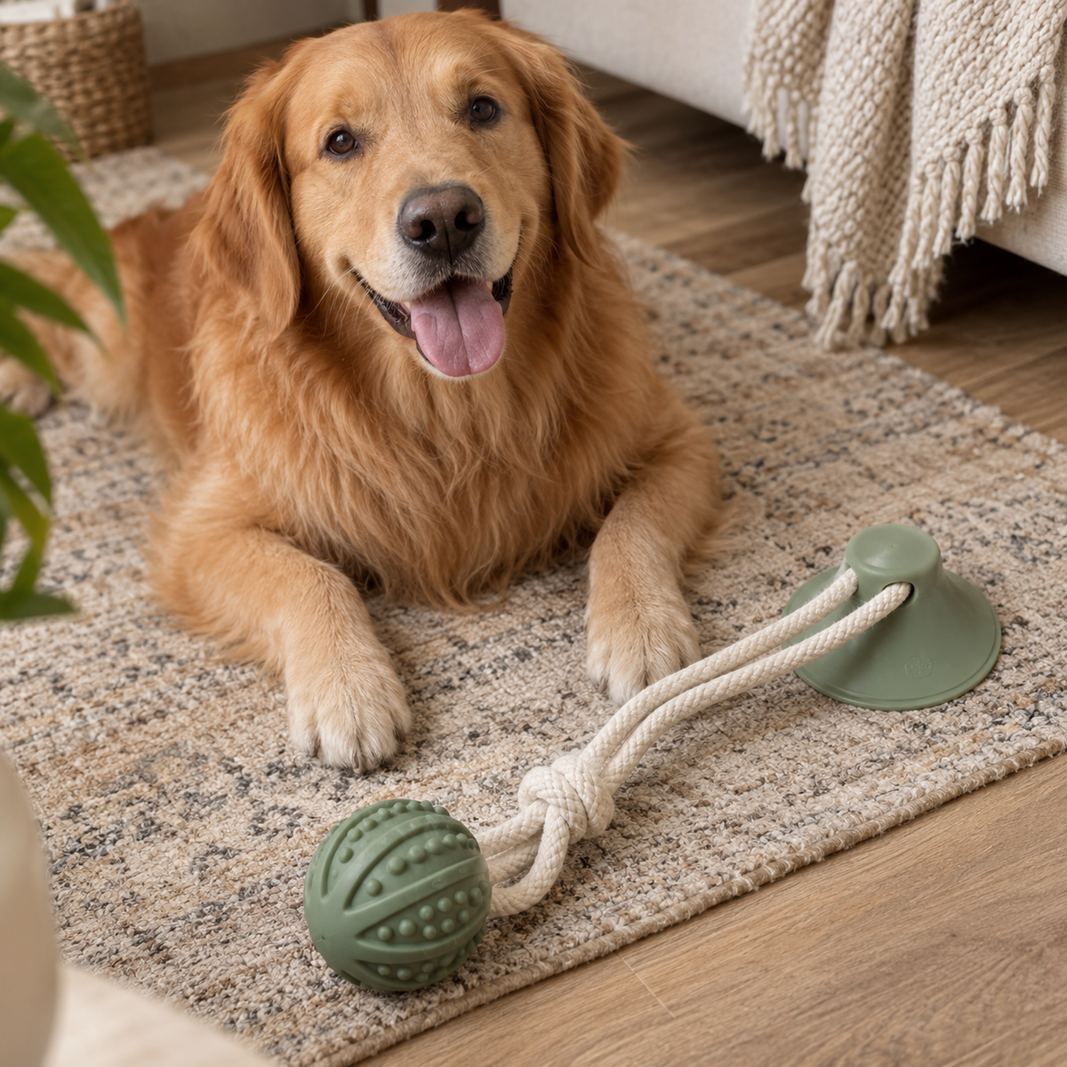 Suction-Cup Dog Tug Toy
