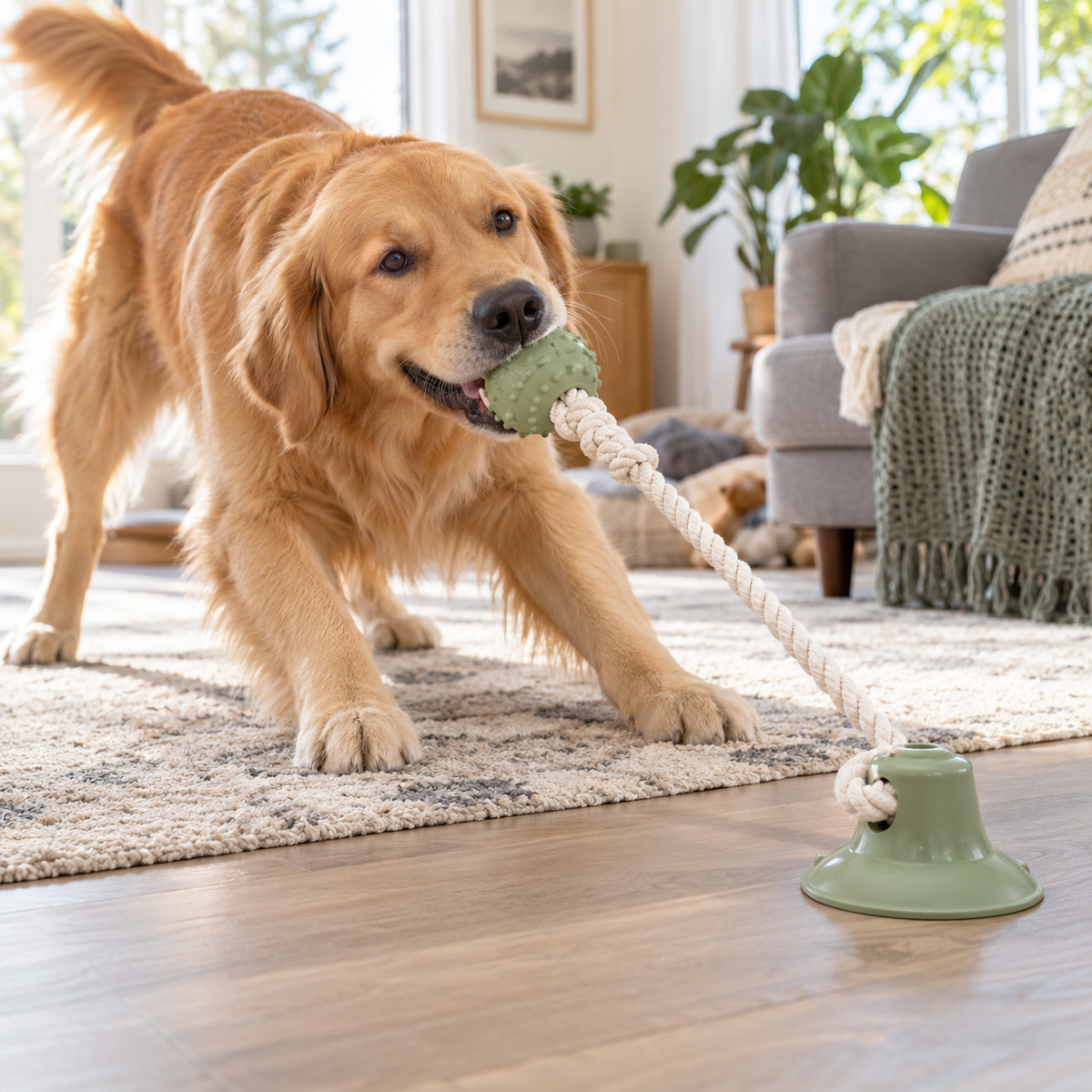 Suction-Cup Dog Tug Toy